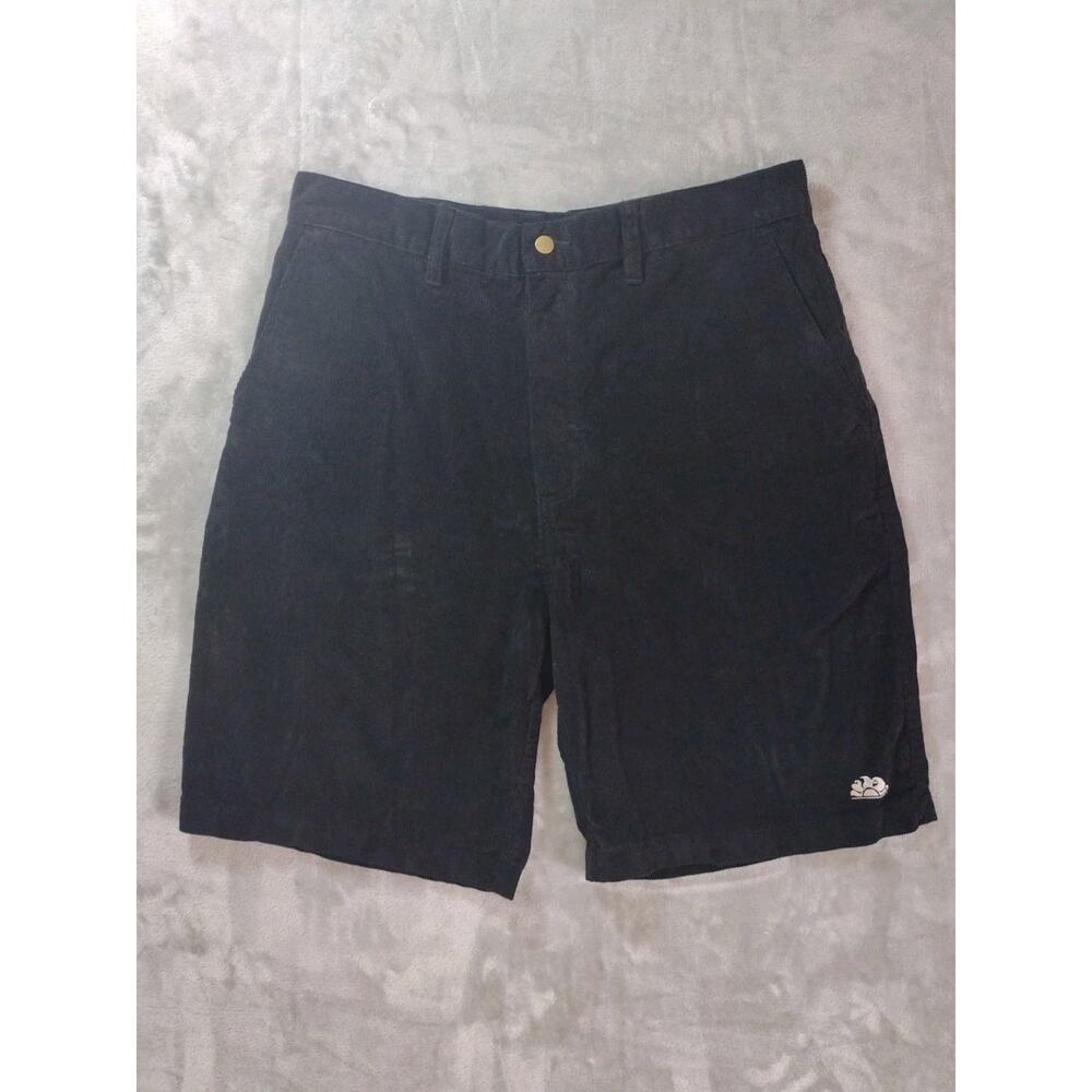 Sundek Corduroy Shorts Womens 32 Black Y2K 90s Casual Retro Beach Vacation Vacay